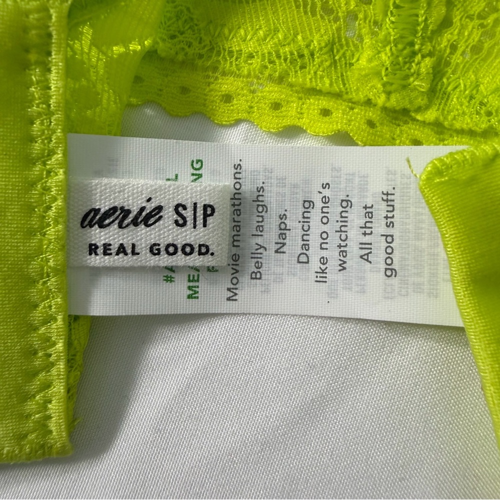 Aerie Lace Bralette in Neon Yellow-Green Size Small NWT - Picture 6 of 7